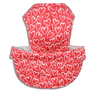 Red Hearts Cotton Pet Cap for Dogs