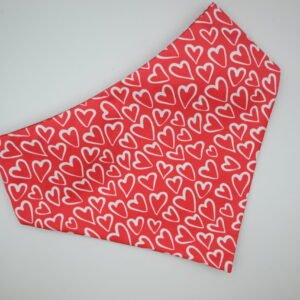 Mahinee Pets World Casual Red Heart Bandana for Dogs & Cats